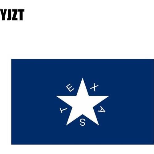 YJZT 14CM*8.3CM Personality Car Sticker Texas Flag Helmet Car Styling Body Decal 6-0785