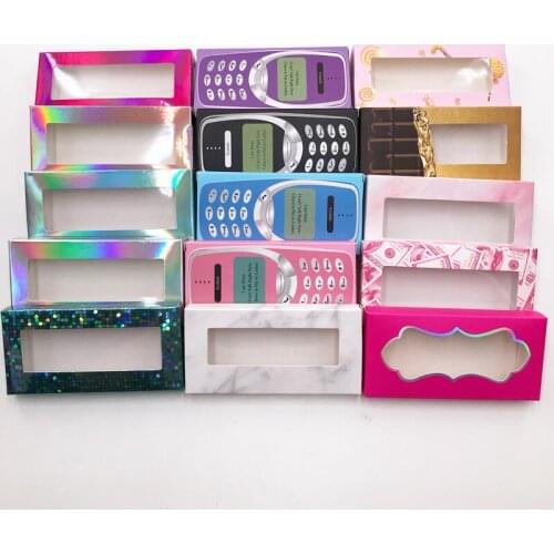 Wholesale Lashes Box Custom Private Logo 25mm 3D Mink Eyelashes Empty Holography Box Lash boxes