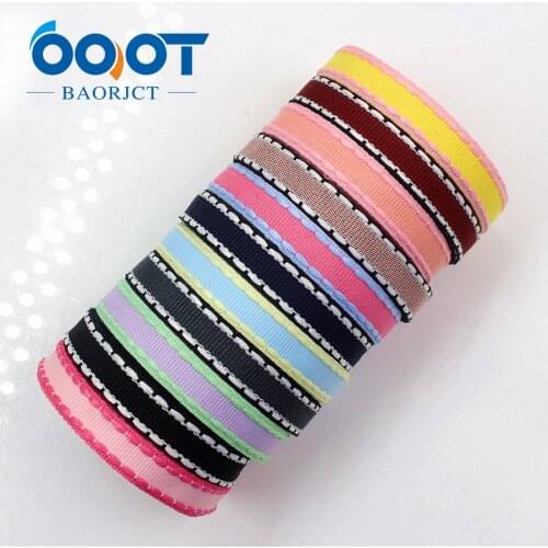 OOOT BAORJCT G-181028-1448,10mm 10yards Solid color Hook lace grosgrain ribbon,Wedding decoration,DIY Gift wrapping materials