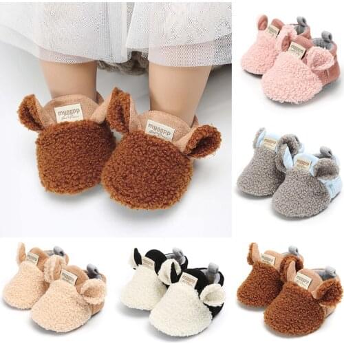 Newborn Baby Child Crawling Shoes Boy Girl Lamb Newborn Baby Child Crawling Shoes Boy Girl Lamb Slippers Prewalker Trainers
