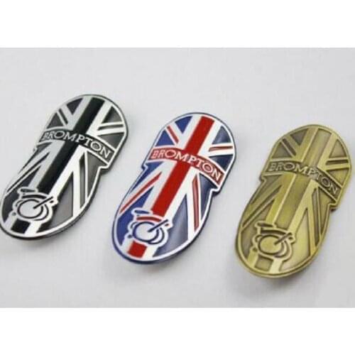 Metal Bicycle Head Badge decal head stem Sticker For Brompton Folding Bike New