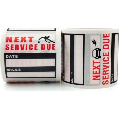 Car Maintenance Service Due Reminder Stickers 2inch Car Oil Change Reminder Sticker Self-adhesive Waterproof Sticker 120pcs/roll