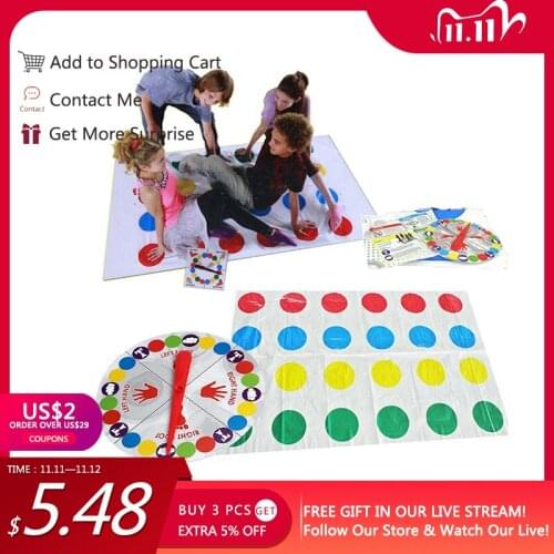 Twist Board Game Outdoor Sport Toy Funny Gift Kids Adult Body Twistering Move Mat Parent-child Board Games Play Mat Table Game