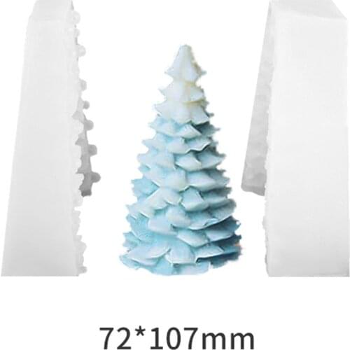Small 3D Christmas Tree Food Grade Silicone Mold Cake Epoxy Resin Mould Suitable For Fondant Aromatherapy Plaster