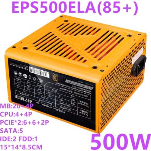 New Original PSU For Golden Field Brand Sabre 680 Competitive Mute Power Supply Rated 500W Peak 600W Power Supply EPS500ELA(85+)