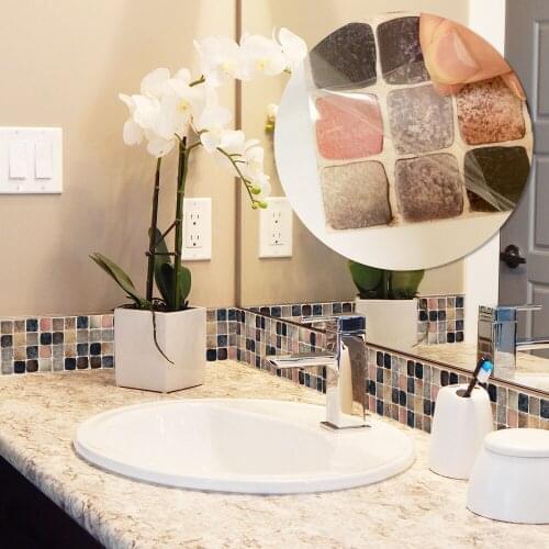 New PVC Self-adhesive Gold Black Crystal Mosaic Waterproof and Oilproof Wall Decoration 3d Wall Sticker