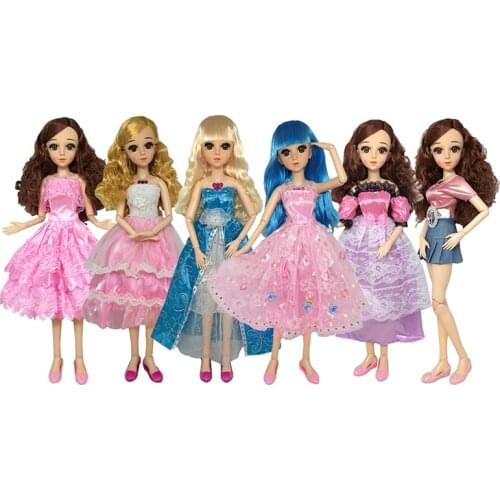 Dolls Clothes For 60cm Dolls Princess Dress Mini Skirt Lace Dress Pink Clothing 1/3 Doll Sweet Accessories Girls Toys