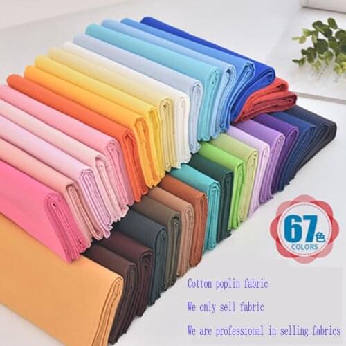 Fabric solid color 100% Japanese and Korean pure cotton clothing fabric baby clothes sewing bed sheet pillow cover DIY sewing fa