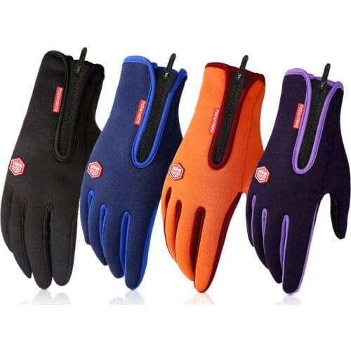 Outdoor Waterproof Touch Screen Gloves Mens Windproof Cycling Womens Full-finger Sports Winter Warm Fleece Ski