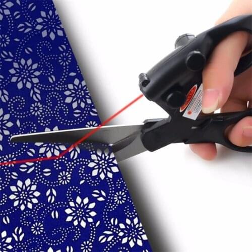 Professional Laser Sewing Guided Scissors For Household Fabric Sewing Infrared Scissors Sewing Cut Straight Scissor Shear Tools
