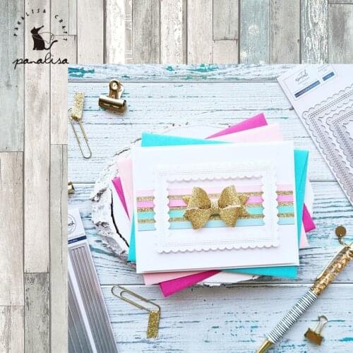 Panalisacraft Rectangle Frame Metal Cutting Dies Craft Dies Scrapbook Card Making Album Embossing Stencil Die Cut Decoration