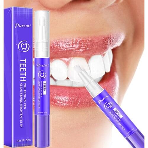Putimi Teeth Whitening Pen Cleaning Serum Remove Plaque Stains Dental Tools Oral Hygiene Bleaching Tooth Gel Whitening Pen
