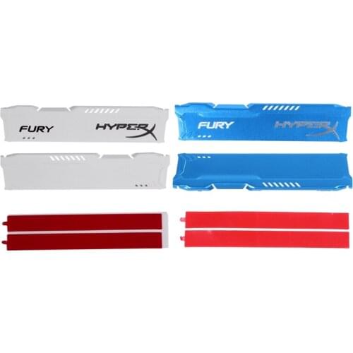 2Pcs RAM Heatsink Radiator for Ram DDR3 Memory Cooler Cooling Heat Sink Desktop Memory Radiator DDR2 DDR3 DDR4, White & Blue