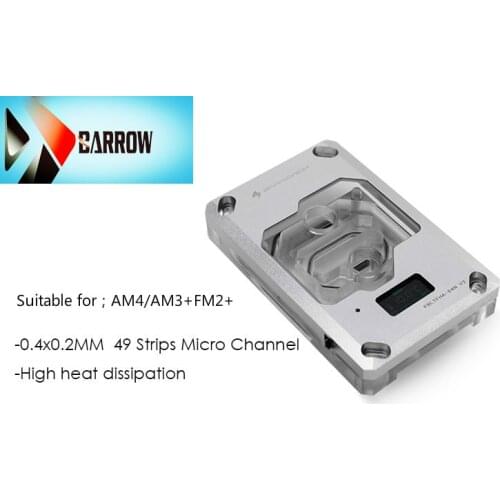Barrowch CPU heatsink for AMD RYZEN AM4 / AM3 + / FM2 + water-cooled LEDs, FBLTFHA-04N V2 water-cooled