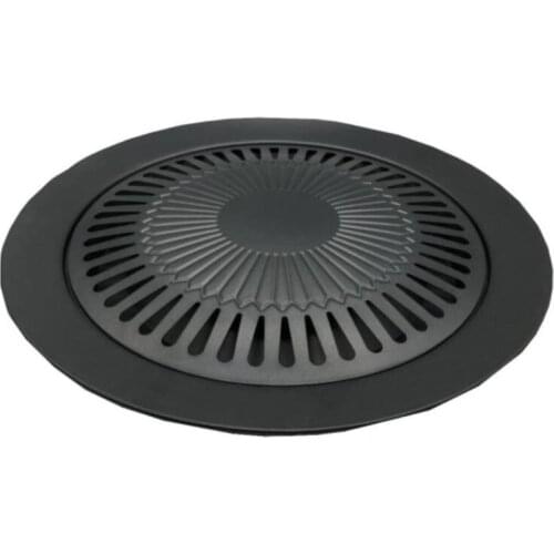 Barbecue Grill Pan Portable Non-Stick Stove Plate Outdoor Korean BBQ Roasting Grill Plates