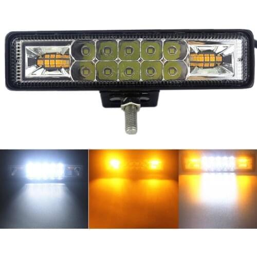 48W Strobe Flash LED Light Bar White Amber Blue Red for Offroad 4x4 ATV SUV Motorcycle Truck Trailer Car Accessories DC12V 24V