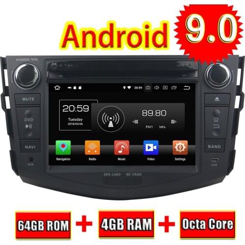 TOPNAVI 7'' Android 9.0 Auto Head Unit DVD Player For Toyota RAV4 2006 2007 2008 2009 2010 2011 2012 GPS Navigation Radio 2 Din