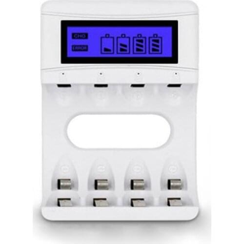 4 Slots Smart Intelligent Battery Charger Fast Charge For AA/ AAA NiCd NiMh Rechargeable Batteries LCD Display