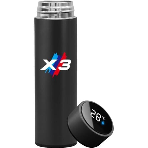 For BMW M G30 G01 G02 G32 X1 F48 X3 X5 X6 Car 500ml Intelligent Thermos temperature display Water Bottle Travel mug Accessories