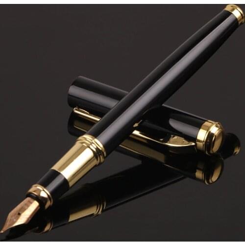 1pc high quality business fountain pen gift metal ink pen school student writing standard pen