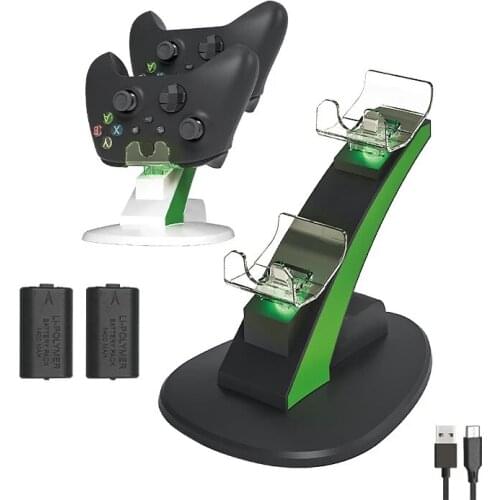 3 in 1 Charging Stand For XBOX Series X S Controller Charger Dock with Battery Pack Battery Cover Type-C Adapter