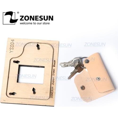 ZONESUN S004 Custom Key Chain Die Cuts For Handmade Key Fob Hang Decoration Die Cutting Mould Leather Clicker Steel Rule Die