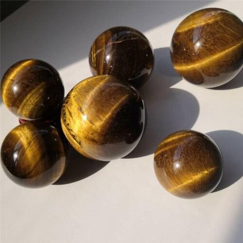 1pc Natural Tigers eye Stone Crystal Ball Mineral stones crystal Products Made of Natural Stones for Home Decoration 4-5cm