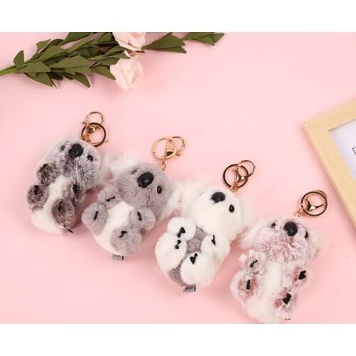 10PCS 10cm Simulation Koala Exquisite Decoration Wedding Sweet Bag Plush Mini Pendant Keychain Doll Ring Toy