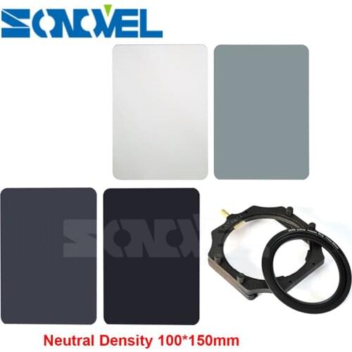 100mm x145mm ND2 ND4 ND8 ND16 Neutral Density 100*150mm Square Filter for Lee Cokin Z series+Filter Holder+52 to 82 Adapter Ring