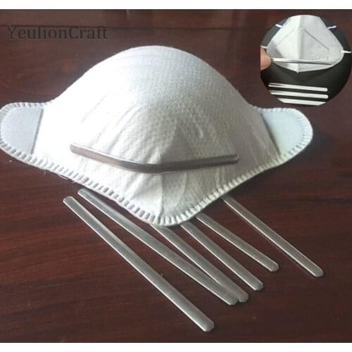 Chzimade 100Pcs Aluminum Nose Bridge Clips For Lanyard Mouth Straps Diy Sewing Accessories