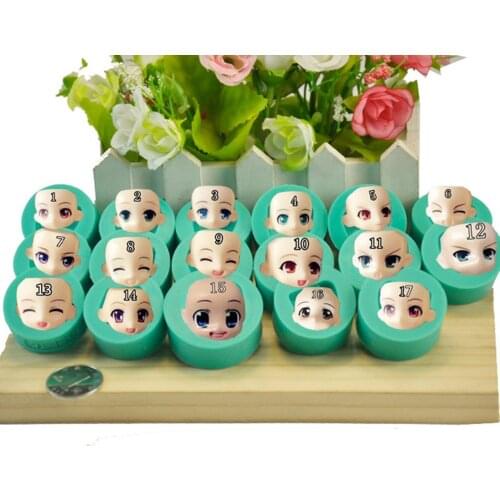 17PCS 3D Baby Face Silicone Baking Craft Mold Fondant Cake Chocolate Mold DIY Candy Molds Cake Decoration Accessories Tools M956