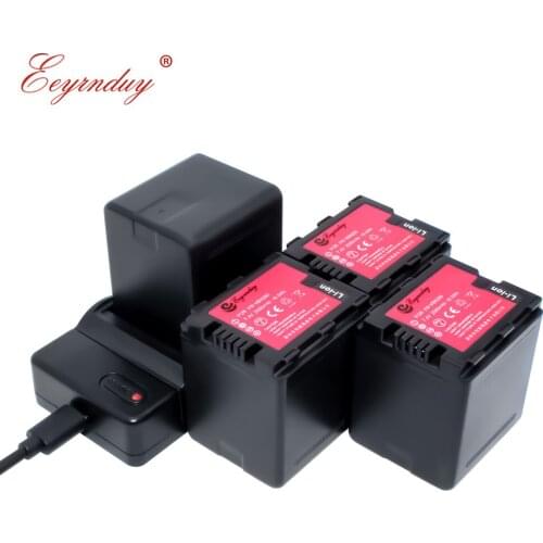 4PCS VW-VBN260 Li-ion Battery + USB Charger for Panasonic HC-X800 HC-X900 HC-X900M HC-X910 HC-X920 HC-X920M