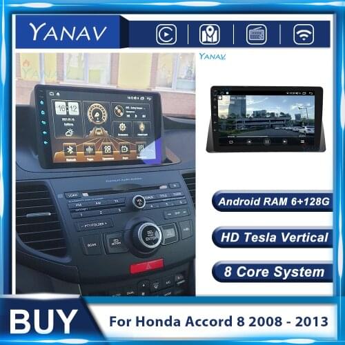 Android Car Radio GPS Navigation For Honda Accord 8 2008 - 2013 Stereo Receiver Car Video HD Touch Screen Multimedia MP3 Player