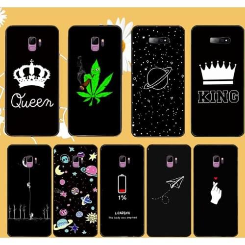 Cartoon Planet Space Star quee line Phone Case For Samsung galaxy S 7 8 9 10 20 edge A 6 10 20 30 50 51 70 note 10 plus
