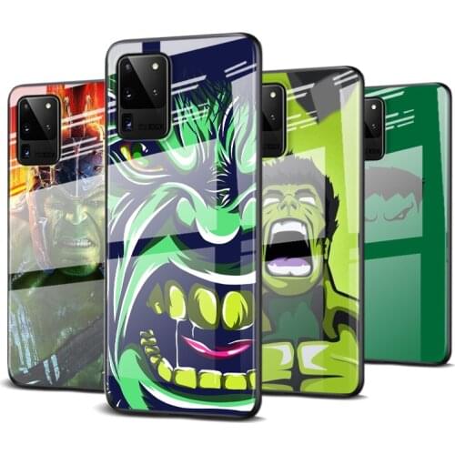 Tempered Glass Cover Hulks Avengers For Samsung Galaxy S20 FE S10e S10 S9 S8 Ultra Plus Lite Plus 5G Phone Case
