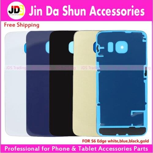 For Samsung Galaxy S6 Edge G925 SM-G925F G9250 Back Housing Battery Door Cover Rear Phone Case with LOGO+Adhesive Gule+IMEI Code