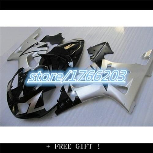 Black silver Fairings for SUZUKI K1 K2 GSXR600 GSXR750 2001-2003 motorcycle fairing set GSXR 600 750 01 02 03 Fairing