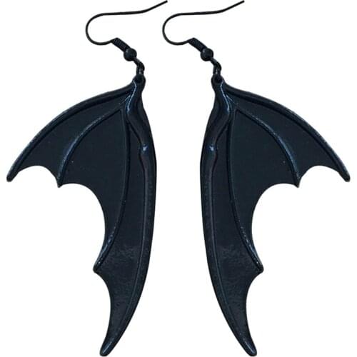 Black Wing Earrings New Victorian Gothic Dark Style Vampire Bat Earrings Large Vampire Wing Earrings For Bat Lover Jewelry