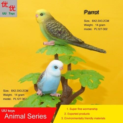 Hot toys: two color Parrot Simulation model Animals kids toys children Action Figures Action Figures Collections