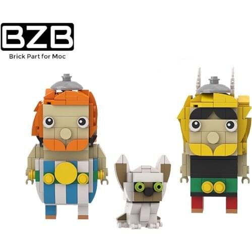 BZB MOC Creative Hero Cartoon Character Brickheadz Cat Idea Building Block Model Kids Toys DIY Brick Parts Best Birthday Gifts