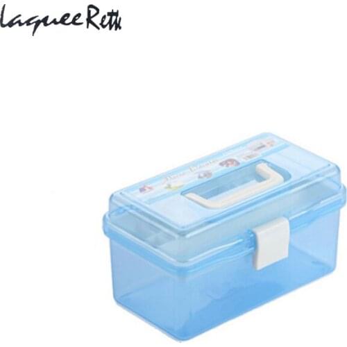 Nail Art Equipment Mini Multi Utility Storage Case professional Nail Art box manicure kit nail tool Makeup box small size