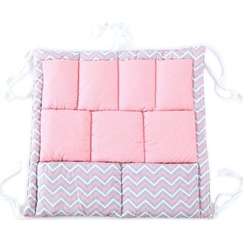Bed Hanging Storage Bag Baby Cot Cotton Holder Organizer 50x50cm Diaper Pocket GXMA