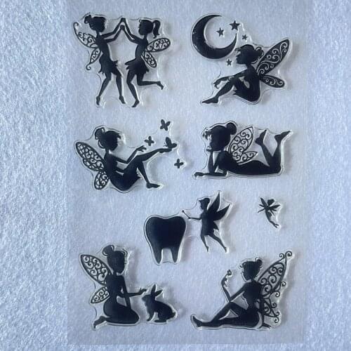 Girl angle fairy Clear Stamp Transparent Silicone Stamp Seal Sheet For Scrapbooking Photo Album Decoration