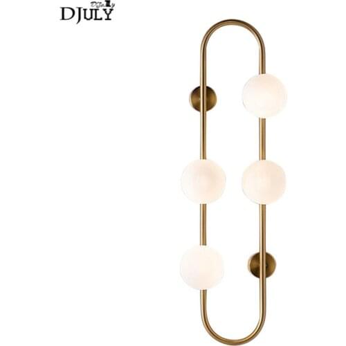 Nordic metal glass Magic beans gold wall lamp for corridor stairs led bathroom mirror light vanity bedroom bedside lamp sconces