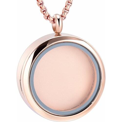Glass Round Cremation Jewelry Urn Necklace that Holds Photo Ashes Keepsake Memorial Urn Jewelry for Love One