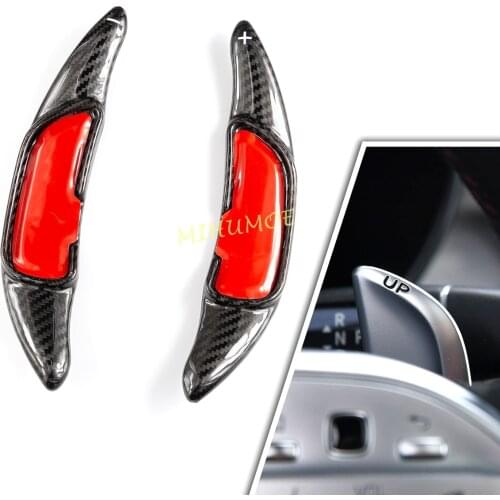 For Mercedes AMG Carbon Fiber Steering Wheel Paddle Shifter Extension Black