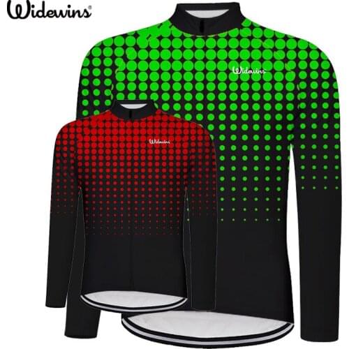 Widewins 2017 Outdoor Sports Cycling Jersey Spring Summer Bike Bicycle Long Sleeves MTB Clothing Shirts Wear Bike Jersey 8022
