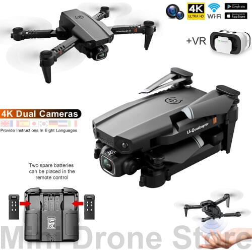 LS-XT6 Remot Control Helicopter Toy Free Shipping Dual Camera 4K HD Altitude Hold Foldable WiFi FPV RC Drone Mini Quadcopter RTF