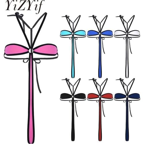 Women One piece Boysuits Mini Micro Bikini Thong Lingerie Halter Neck Backless High Cut Self-tie Swimwear bikinis women Swimsuit