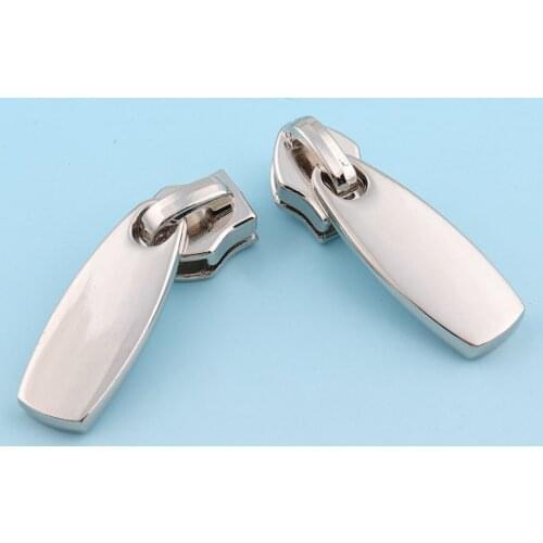 10pcs No 5# Silver Zipper Puller Leather Zipper Head Zipper Fastener for Zip head Universal Zipper Replacement Kit